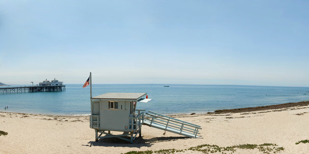 Lifeguard station at Malibu beach