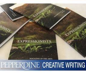 Expressionists literary magazine are displayed on a table
