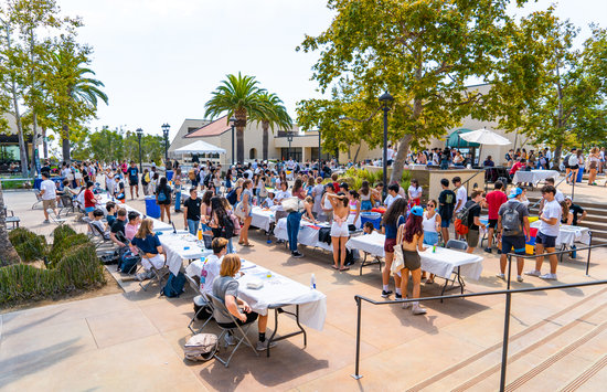 students at Cultural Fest and Club Fair at Pepperdine