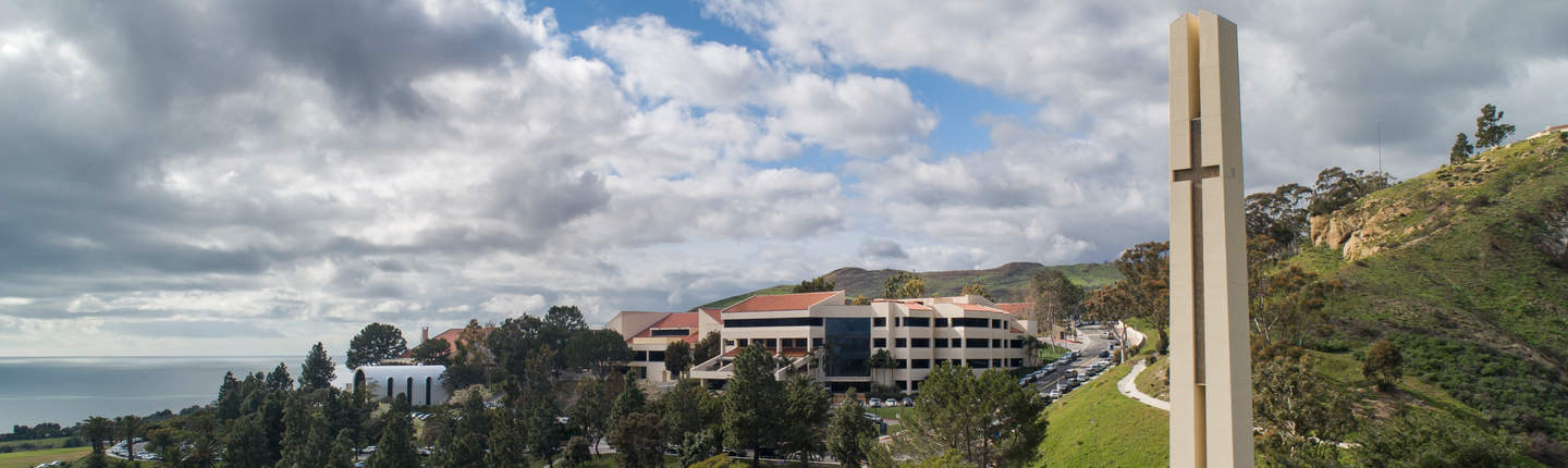 Aerial photo of Seaver College's Malibu campus
