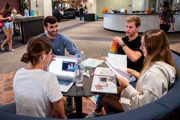 Pepperdine students in Payson Library