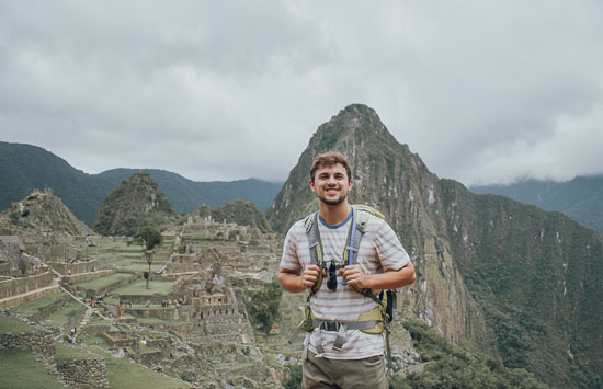 Pepperdine student pictured in front of Machhu Pichu