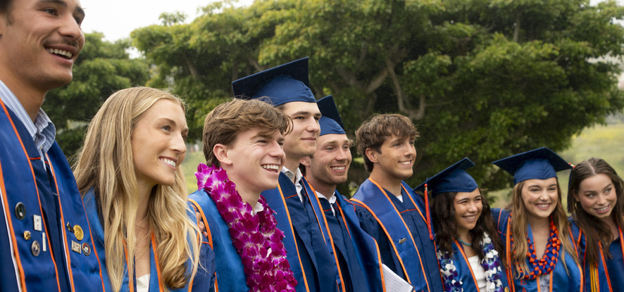 Pepperdine students at grduation