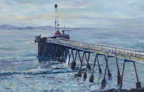 Carp Pier - oil painting by Shannon Celia