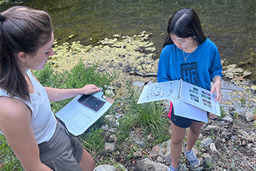 Crayfish studied by students