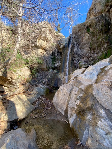 rocky waterfall and stream
