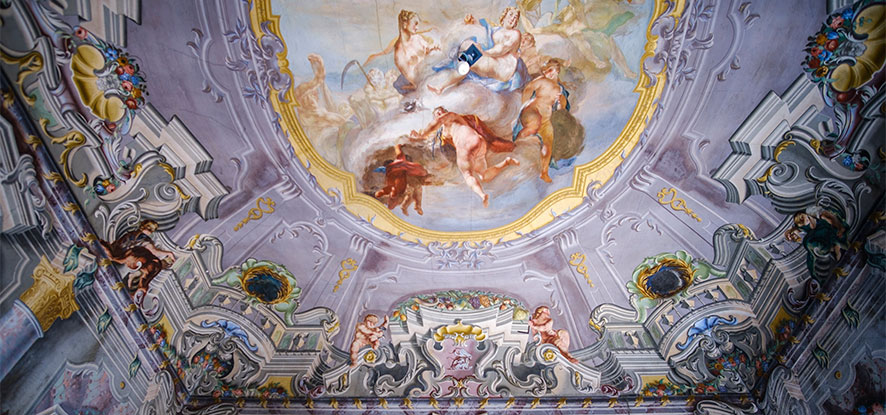 Frescos in Chateau d' Hauteville