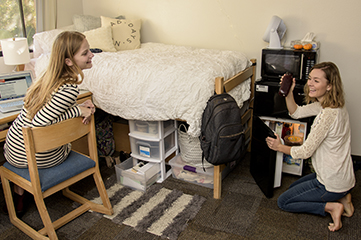 Female students in Seaside Hall dorms.