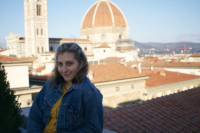 Seaver student Ryanne Gordon in Florence, Italy