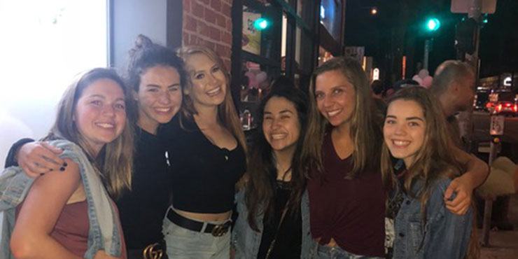 Grace Cummins and friends pictured together outside