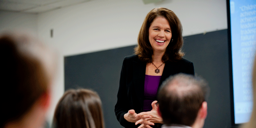 Professor Carrie Wall in the classroom