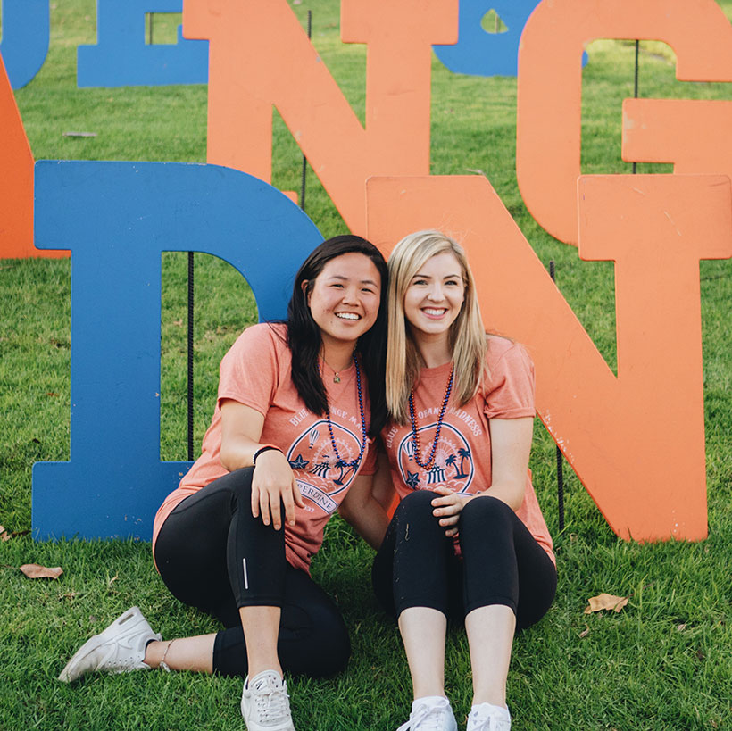 Seaver students at Blue and Orange Madness