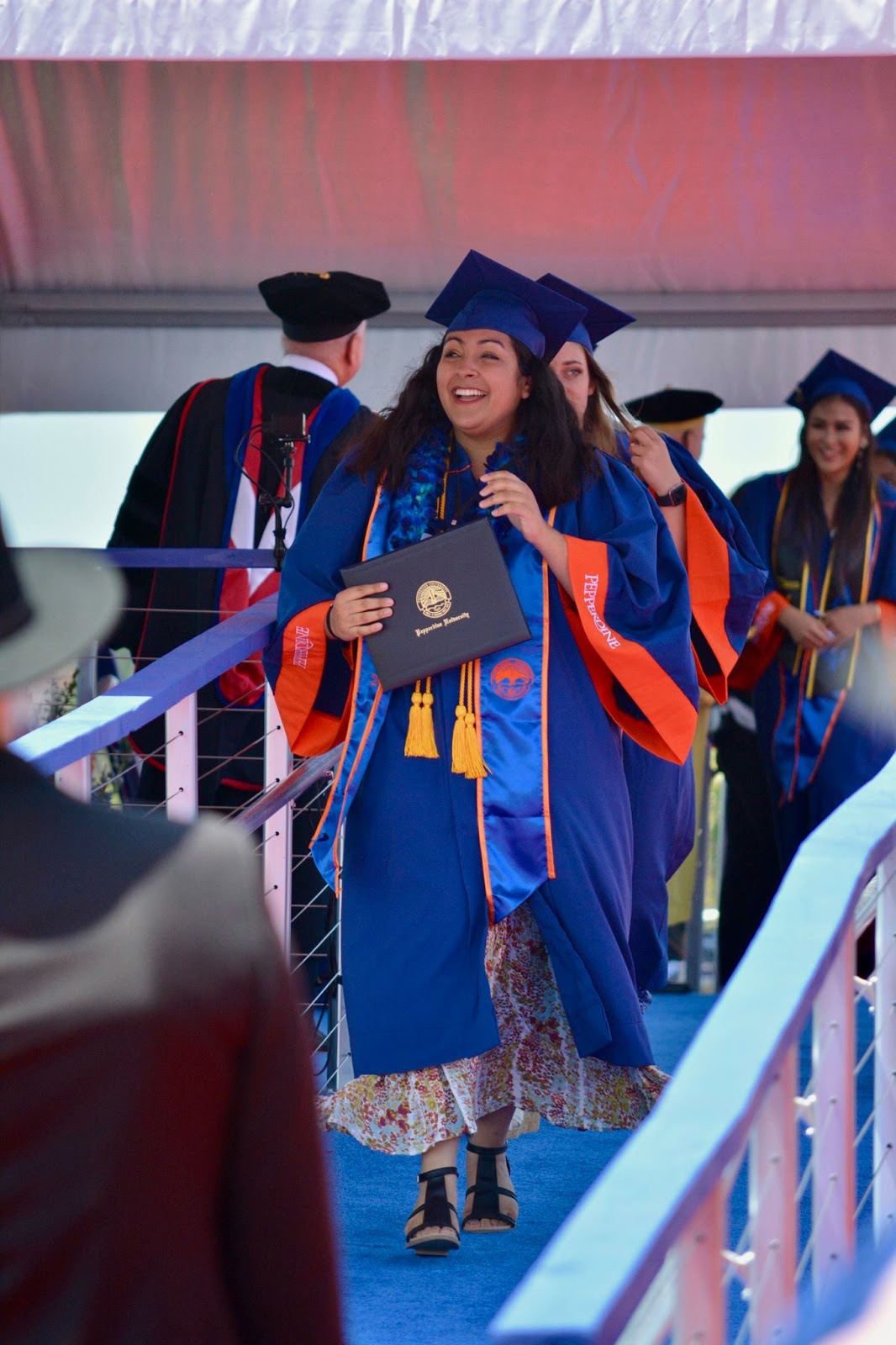 Seaver student Kelly Rodriguez on graduation day