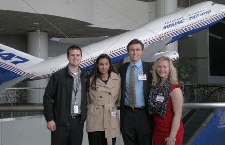 Group of alumni at Boeing