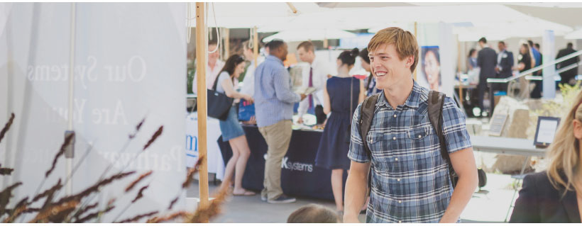 student at spring career expo