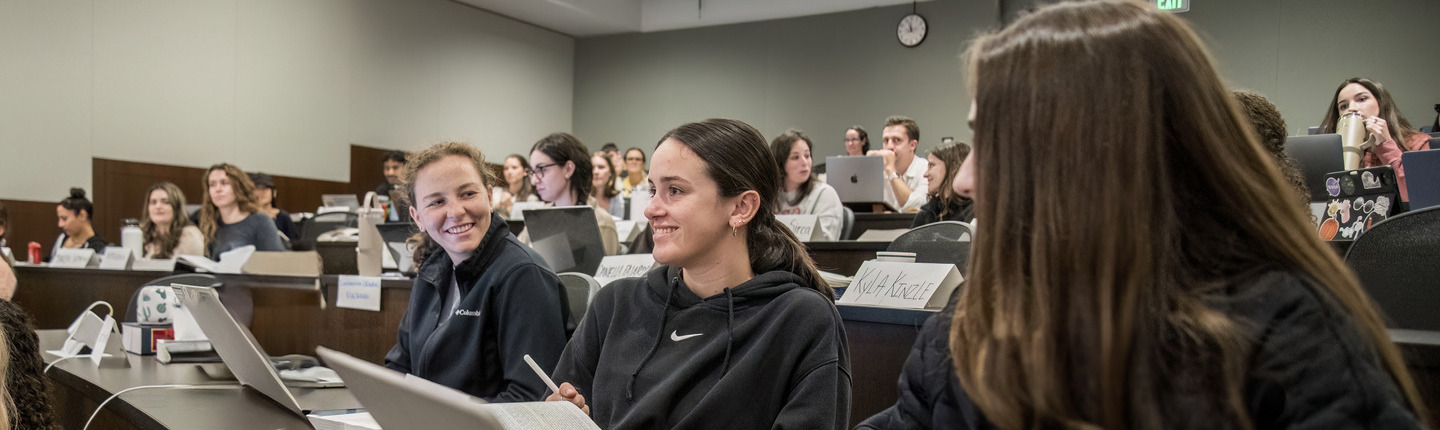 Students seated in a classroom