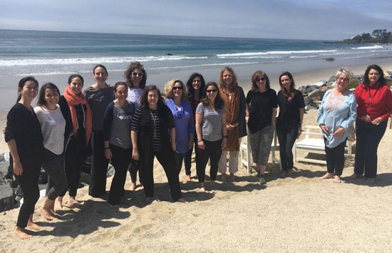 Members of the women faculty committee on the beach