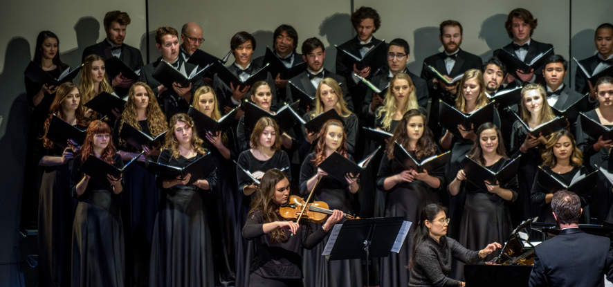 Music students performing