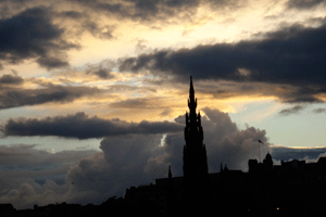 Edinburgh spire and sky