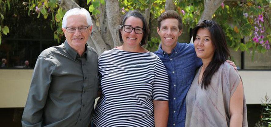 Art faculty outside the Malibu campus