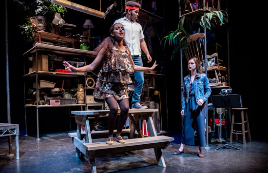 Seaver College students on stage performing Well