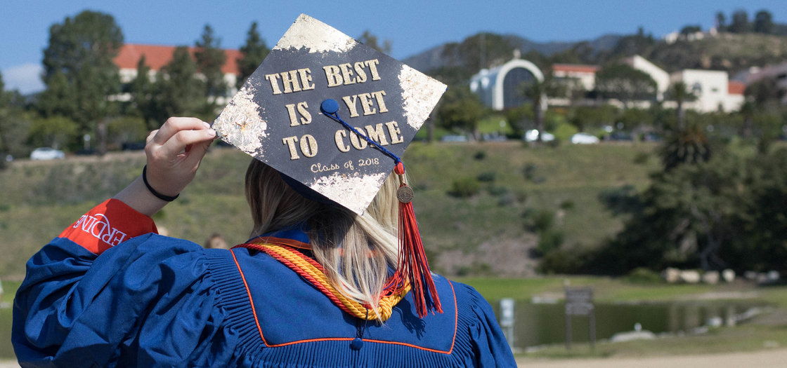 Graduation cap reading "The Best is Yet to Come"