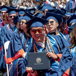 Seaver graduates celebrating at graduation