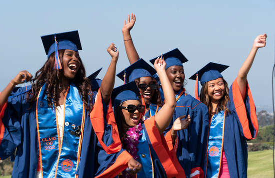 Seaver College students at graduation