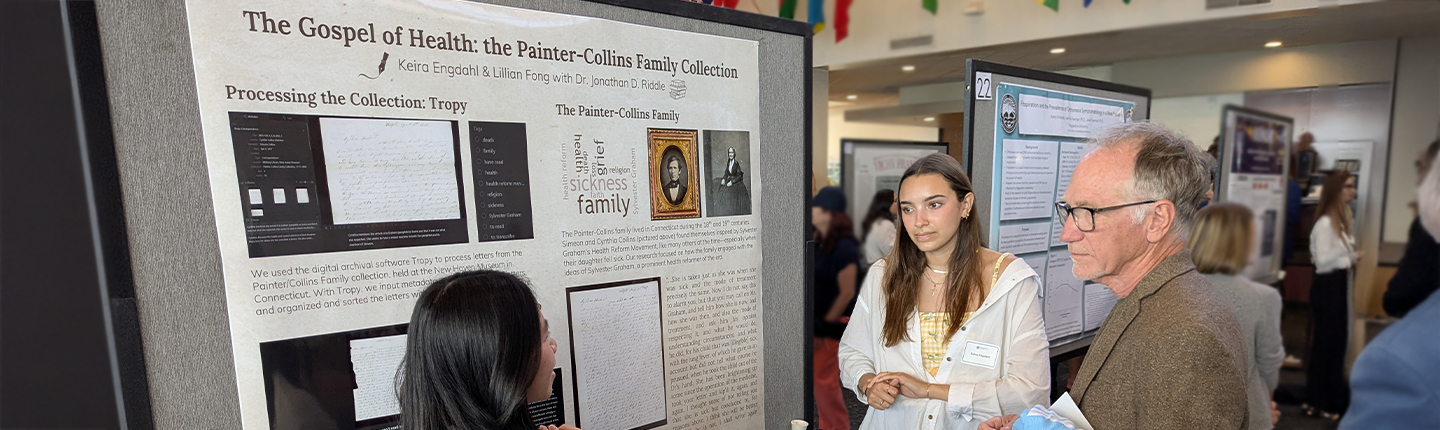 Students presenting their research in Health Humanities