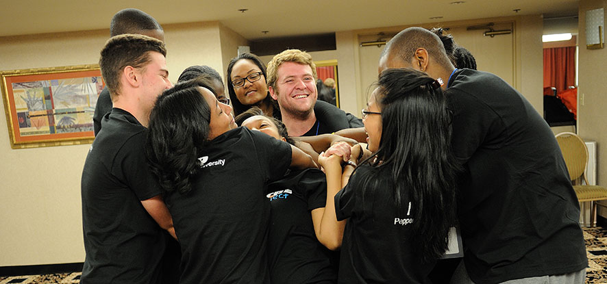 MTP students wearing black shirts