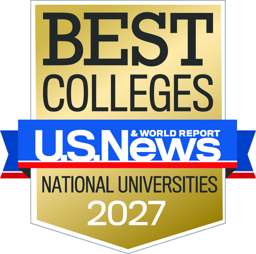 USNWR ranks Pepperdine among the top Best National Universities (badge)