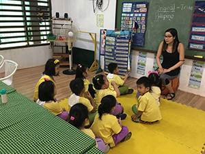 Diana Inguito in the classroom