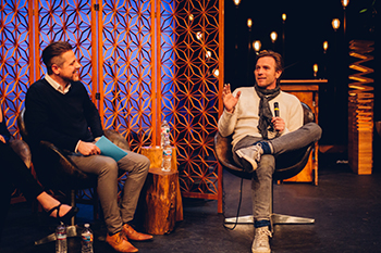 Steve Ralph interviewing actor Ewan McGregor at EPIC 2019