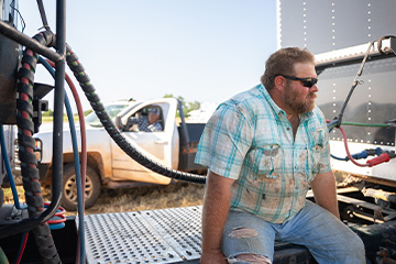 Landon Brady (foreground) Steve Brady (background)