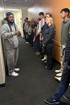 Students met with Homeboy clients