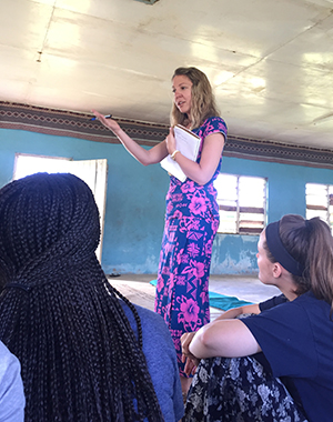 Elizabeth Yomantas in Fiji Classroom