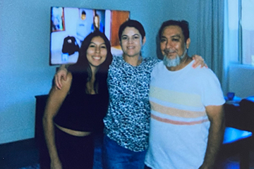 Bribiesca and her parents