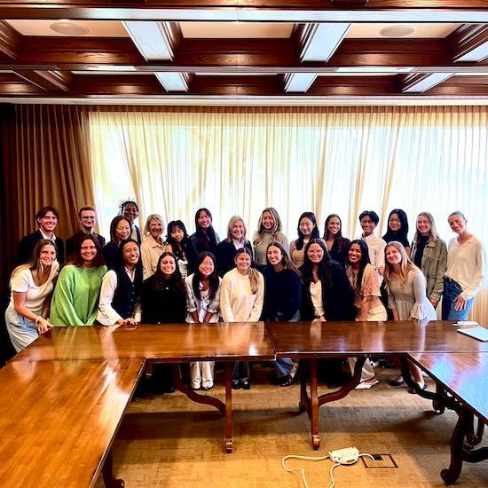Pepperdine students with the PaliBu Chamber of Commerce board