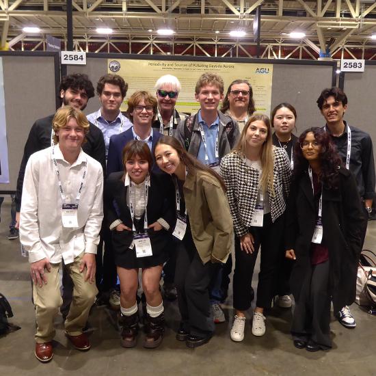 Gerard Fasel, John Mann, and Seaver physics students 2025-26