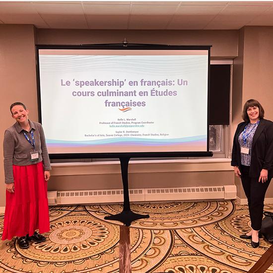 Stottlemyer and Marshall presenting at the American Association of Teachers of French