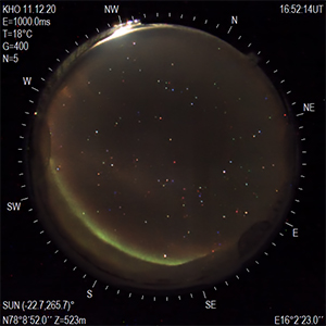 Restored image of the aurora borealis