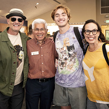 parents and student with Hung Le