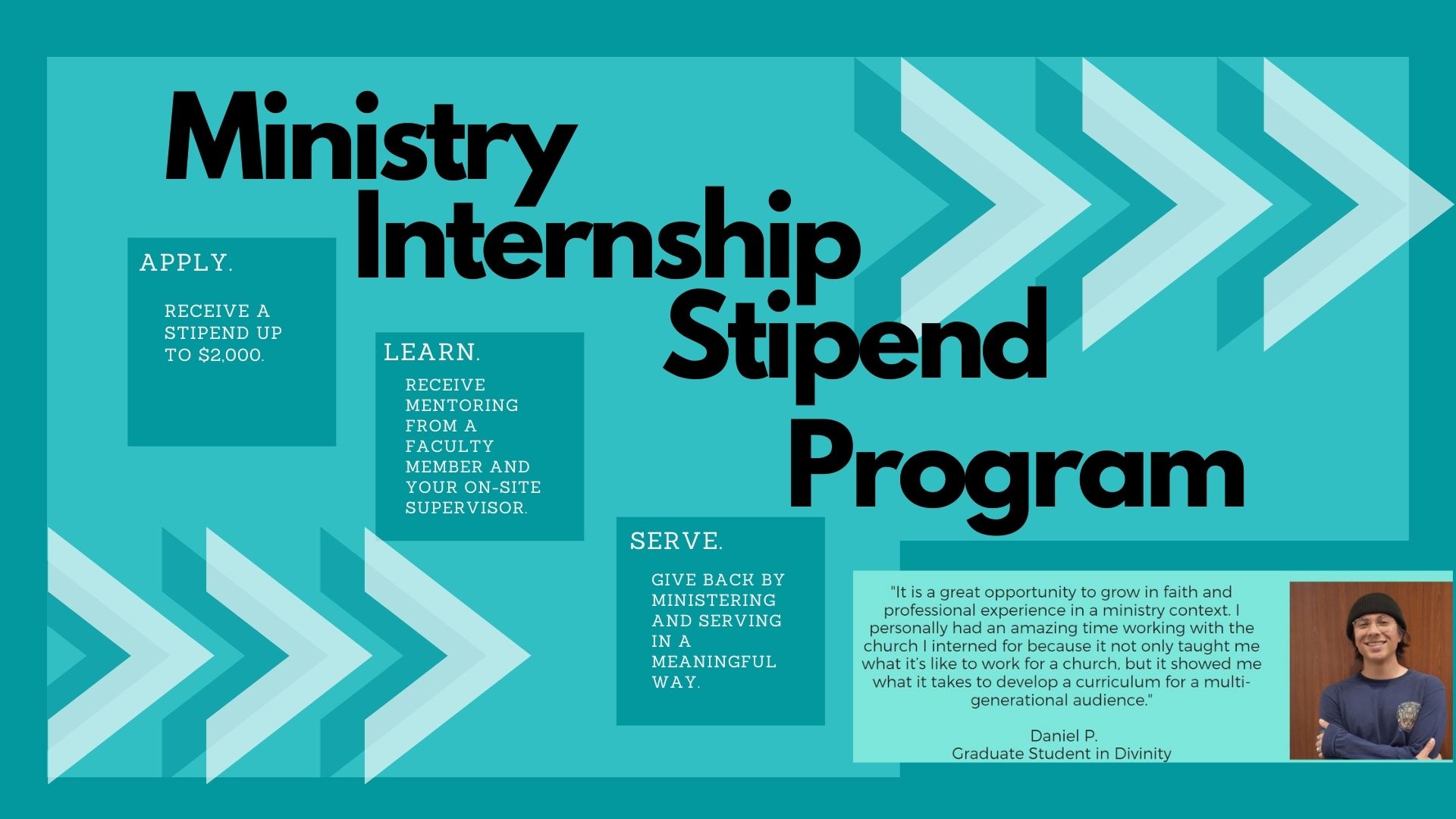 poster advertising ministry internship program