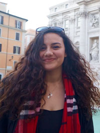 Radiance Richardson pictured in Italy with sunglasses on her head