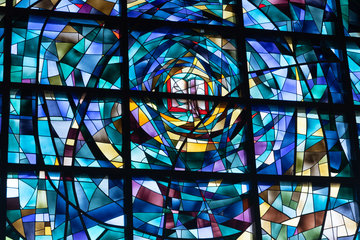 Stained glass at Stauffer Chapel