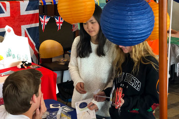 Students at the global festival event