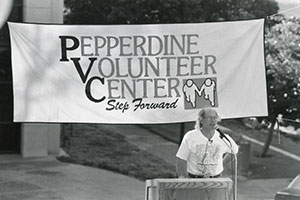 Pepperdine Volunteer Center speaker in 1990