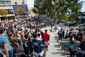 Pepperdine students at celebration chapel