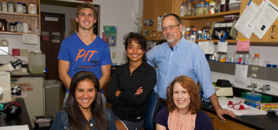 Pepperdine SURB students in a lab